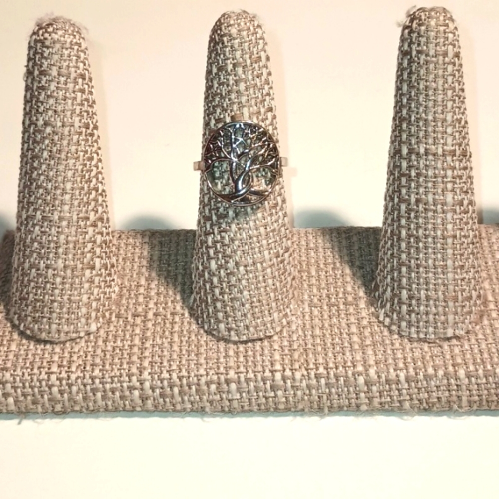 PEERMONT TREE OF LIFE SILVER PLATED RING